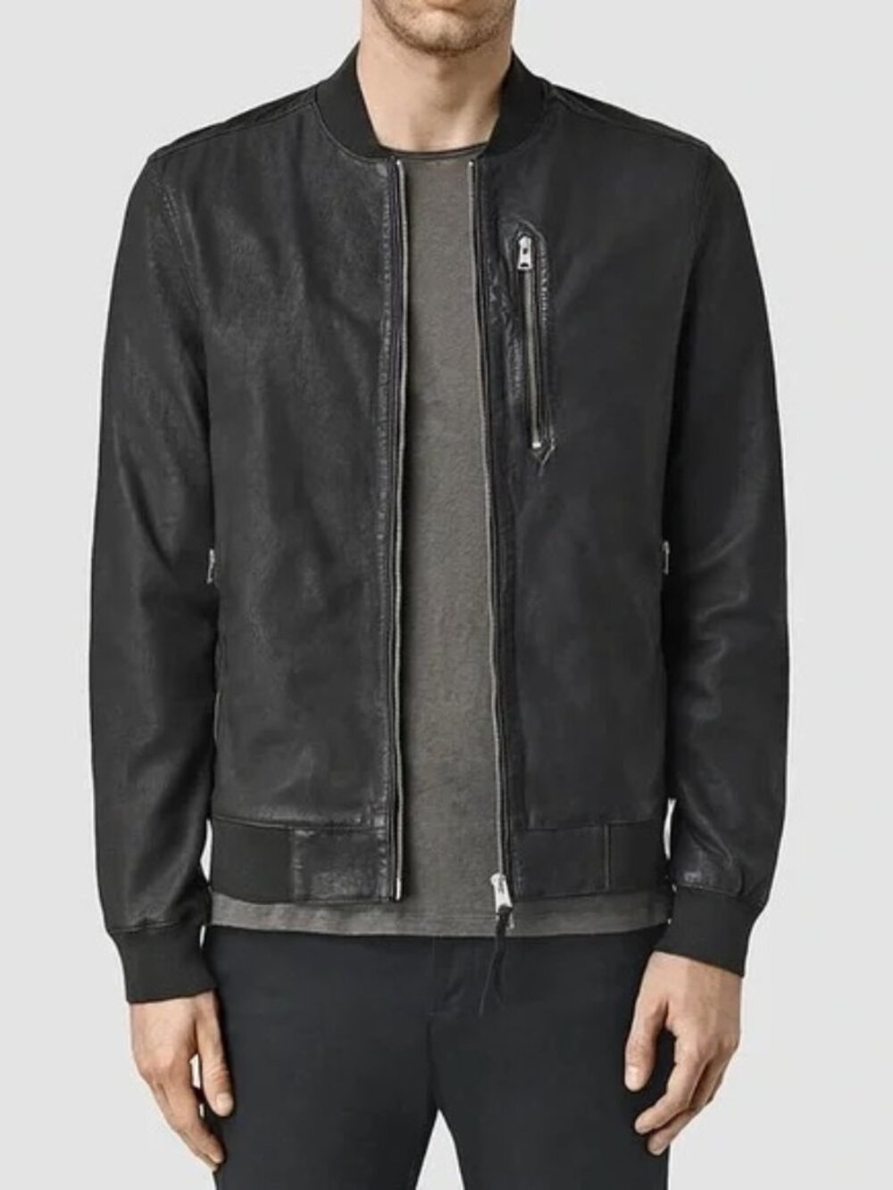 Kino Leather Bomber Jacket